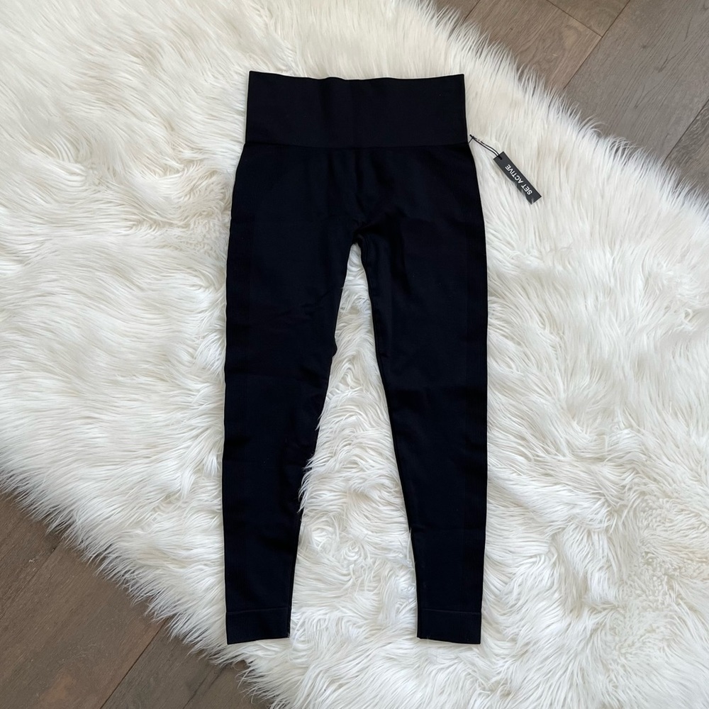 SET ACTIVE NWT Sculptflex Core Collection Leggings Onyx Black M